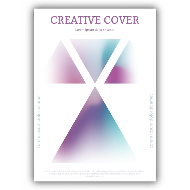 La portada es con un gradiente Una plantilla colorida para un cartel de folleto y un fondo vectorial para la impresión