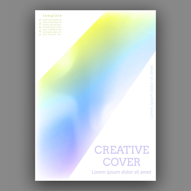 La portada es con un gradiente Una plantilla colorida para un cartel de folleto y un fondo vectorial para la impresión