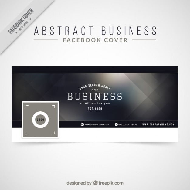 Portada de facebook abstracta elegante para facebook | Vector Premium