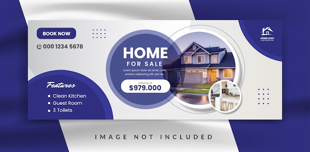 Portada de facebook inmobiliaria para promoción de vivienda.