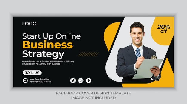 Portada de Facebook y plantilla de diseño de banner web