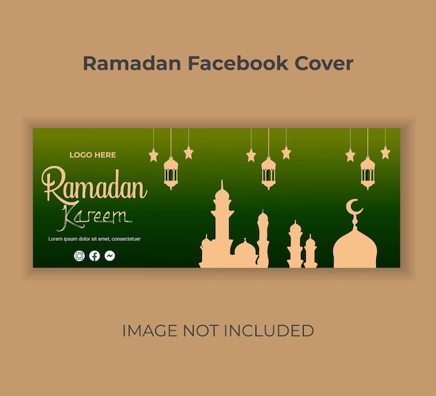 Portada de Facebook para la tradicional celebración islámica del Ramadán Kareem