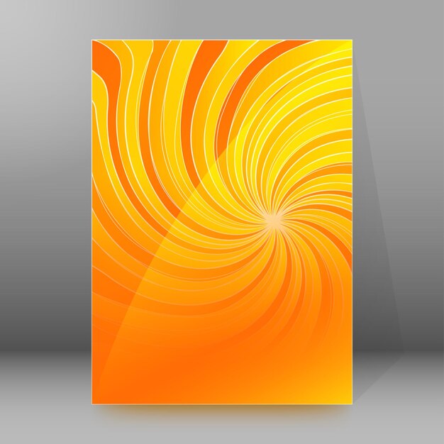 Portada del folleto de diseño de página de título Espiral amarilla