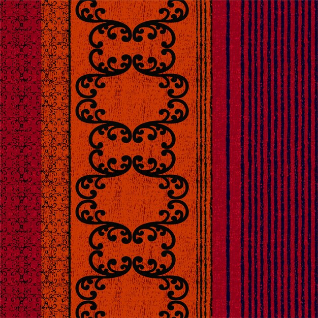 una portada de libro roja y dorada con un diseño