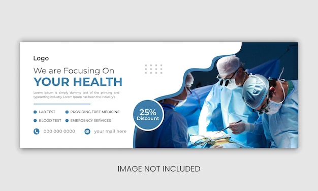 Vector portada de la línea de tiempo de atención médica y plantilla de banner web