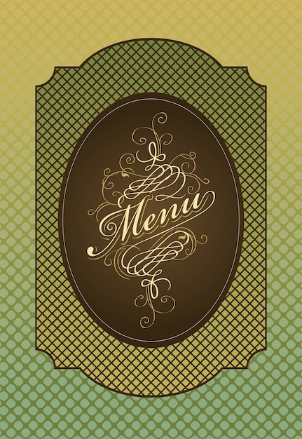 portada de menú retro para restaurante