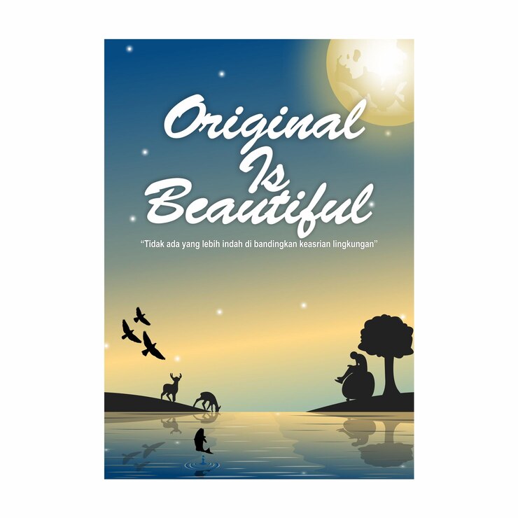 una portada o un cartel con el tema del crepúsculo y la belleza natural