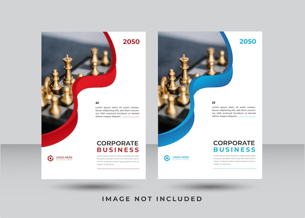 Portada o folleto de libro de negocios corporativos creativos y diseño de portada de informe anual