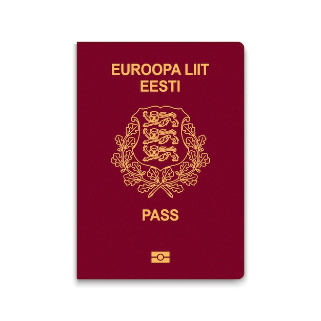 Portada del pasaporte de estonia