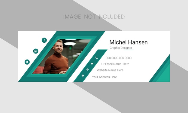 portada personal de redes sociales y pie de página de correo electrónico