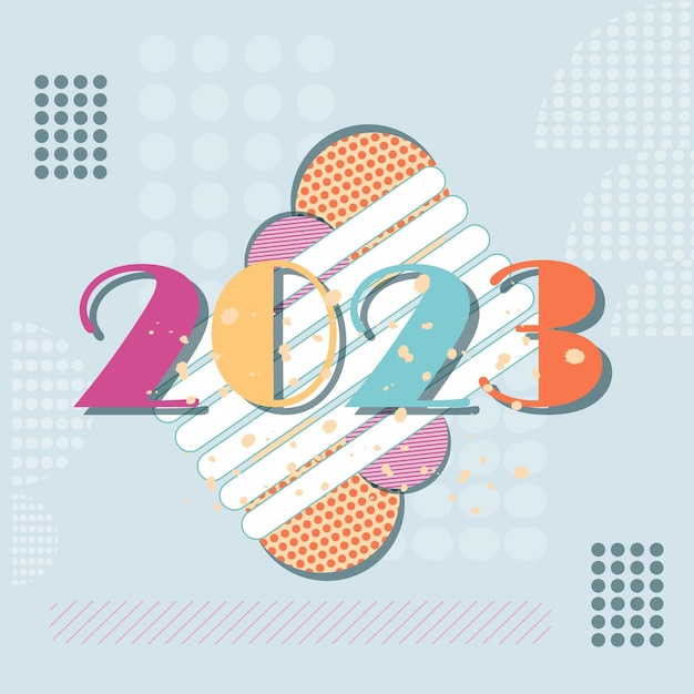 Vector portada de plantilla de calendario año nuevo 2023. diseño de concepto para banner, publicación, afiche, impresión.