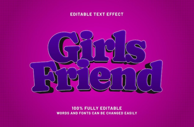 una portada púrpura para niñas texto que dice niñas efecto de texto en él