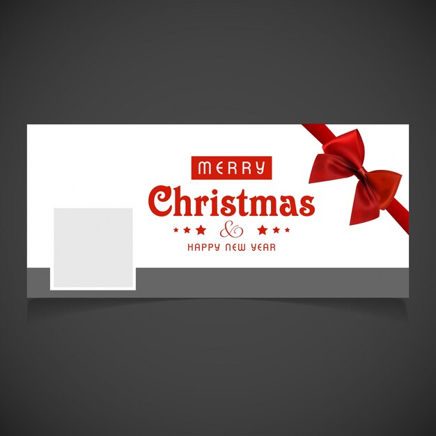 Portada de redes sociales con un diseño navideño
