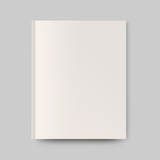 Vector portada de revista en blanco. objeto aislado para diseño y branding.