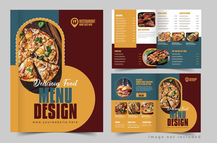 una portada de revista para un restaurante llamado la marca de comida