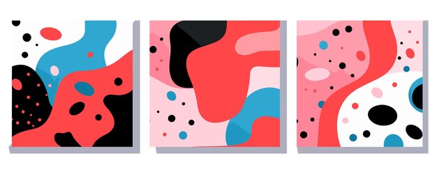 Portadas creativas o carteles horizontales en estilo artístico moderno para la marca de identidad corporativa
