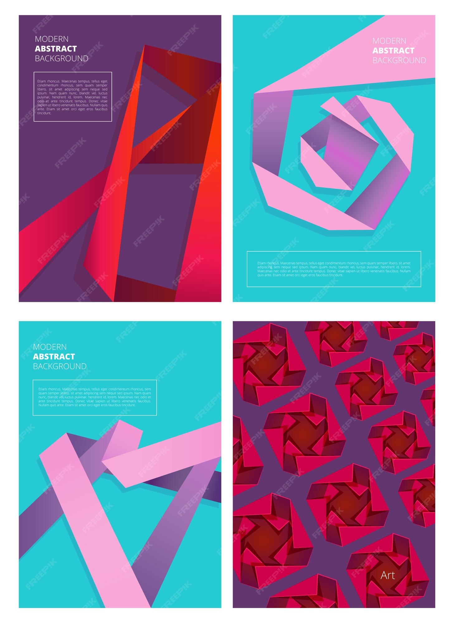 Portadas de revistas abstractas formas de colores modernas formas de  degradado fondo de vector de diseño de geometría con lugar para texto  patrón geométrico en ilustración de catálogo de diseño de revista |