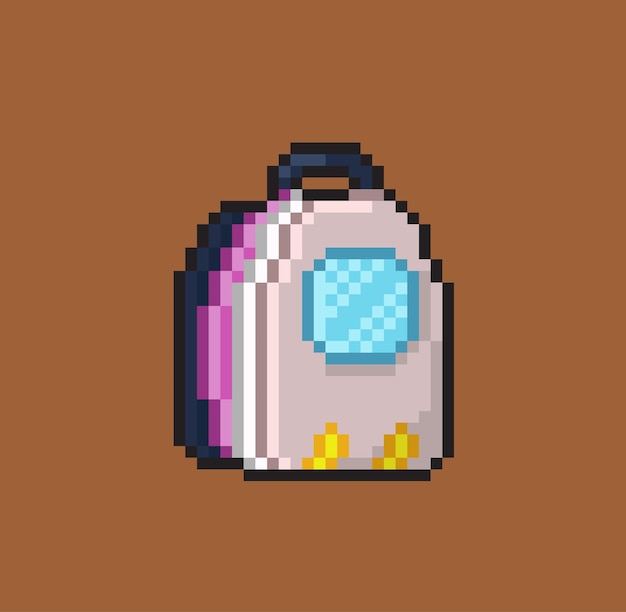 portador de mascotas en estilo pixel art