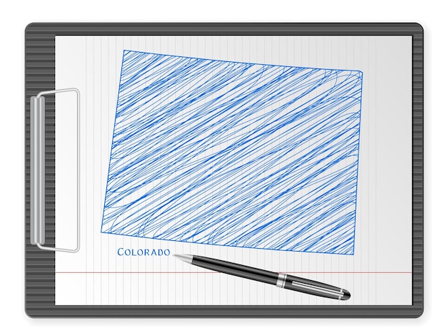 Portapapeles colorado mapa