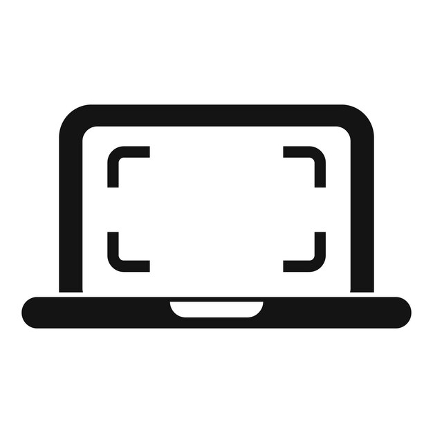 Portátil que muestra el icono del área de captura de imágenes