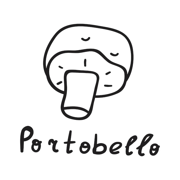 Portobello. icono de contorno de setas. ilustración vectorial