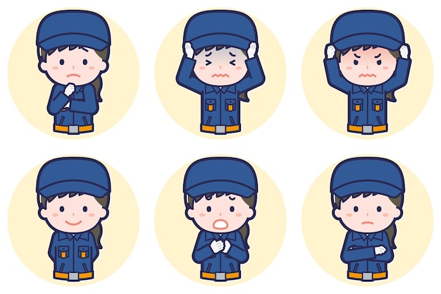 Pose de bomberos femenino conjunto_05