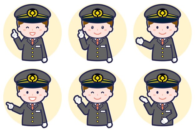 Pose de conductor masculino conjunto_03