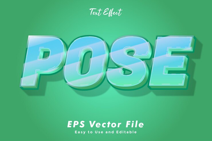 Vector pose efecto de texto. editable y fácil de usar. efecto tipográfico