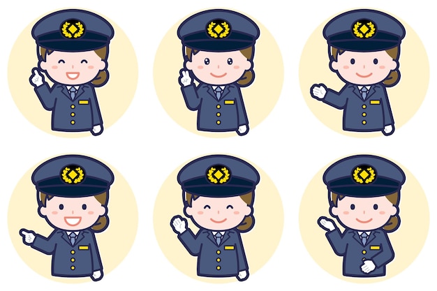La pose de la mujer conductor set_03