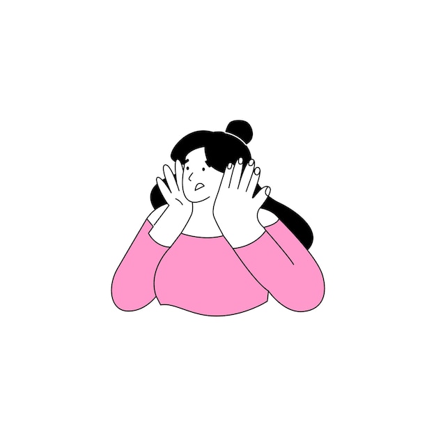 pose de negocios con persona en rosa chica
