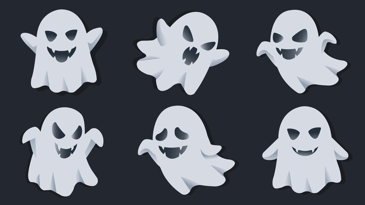 Pose de paquete de diseño de fantasma de Halloween