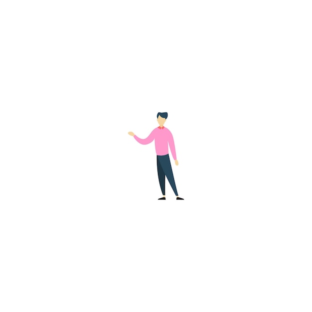 pose de una persona caminando casualmente en ropa rosa atractiva