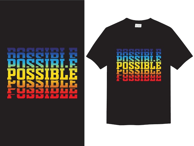 Posible diseño de camiseta de tipografía con efecto de texto.
