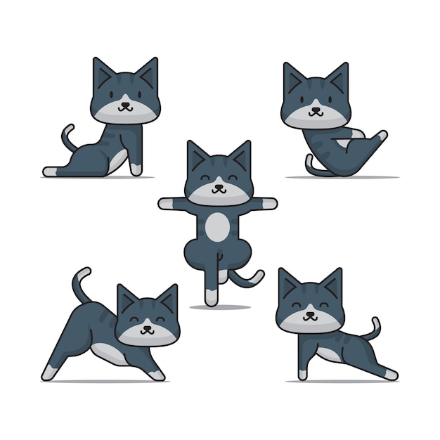 Posición de yoga de gato