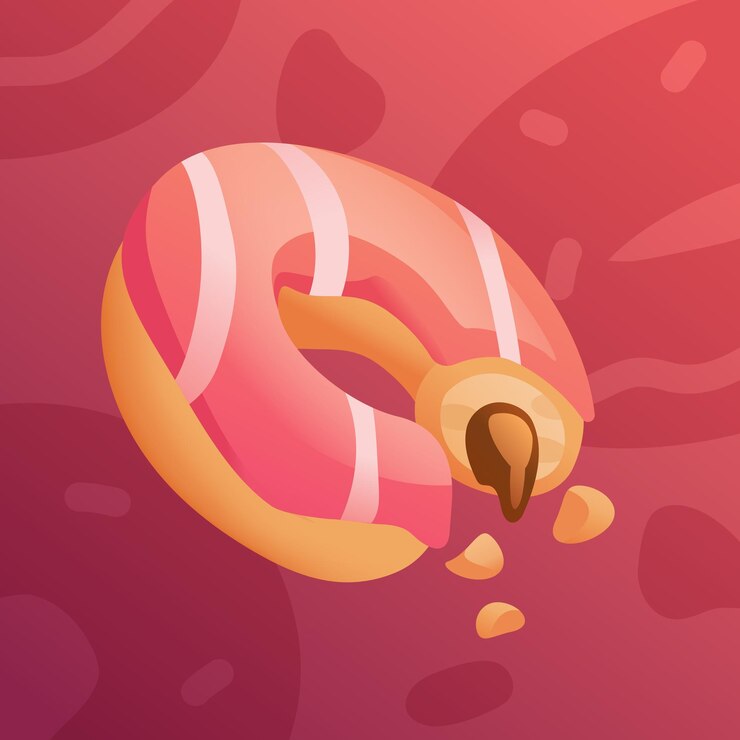 Post con un donut para una pastelería