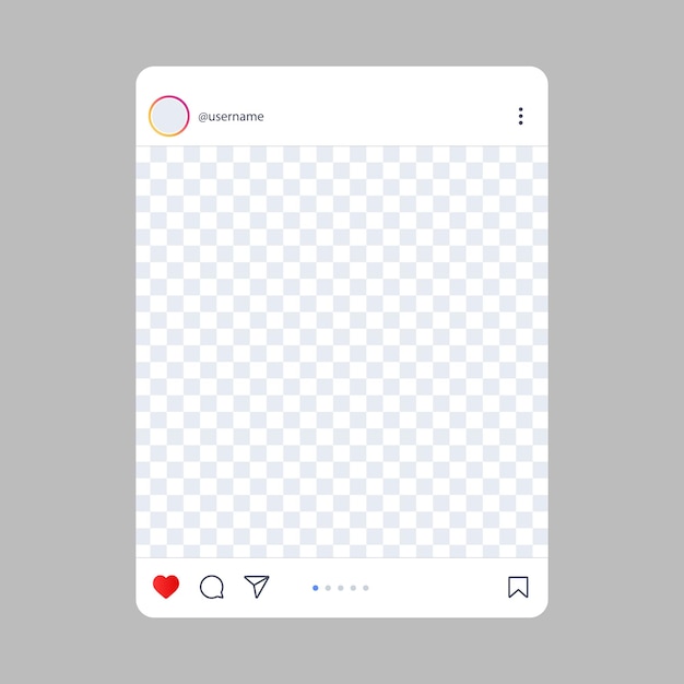 Post de instagram con fondo transparente