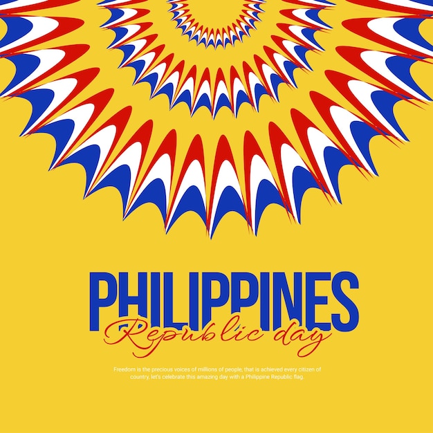 Post en las redes sociales del Día de la Independencia y la República de Filipinas