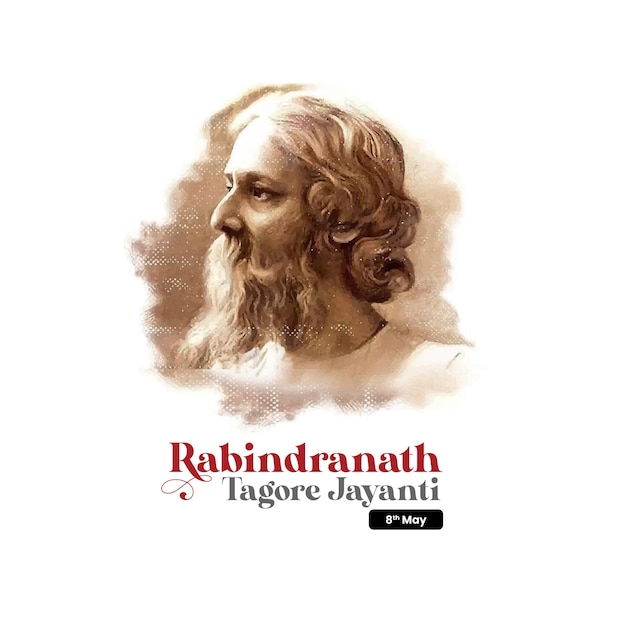 Post en las redes sociales de Rabindranath Tagore Jayanti
