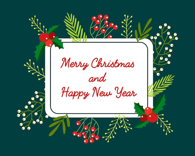 Postal feliz navidad y feliz año nuevo