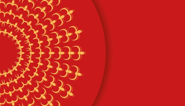 Postal lujosa roja oscura con un hermoso adorno