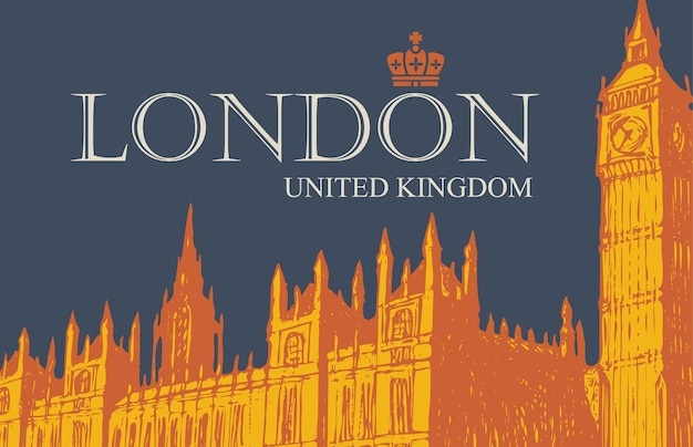 postal con el palacio de westminster en londres