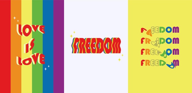 Postales y carteles del mes del orgullo