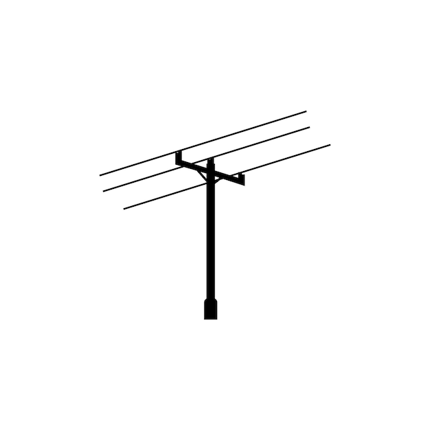 Poste eléctrico icono vector ilustración símbolo diseño