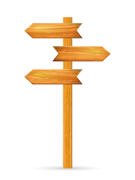poste de señal de madera