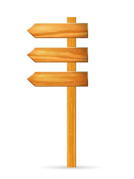 poste de señal de madera