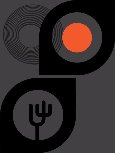 póster abstracto de forma geométrica