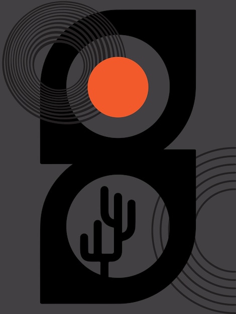 póster abstracto de forma geométrica