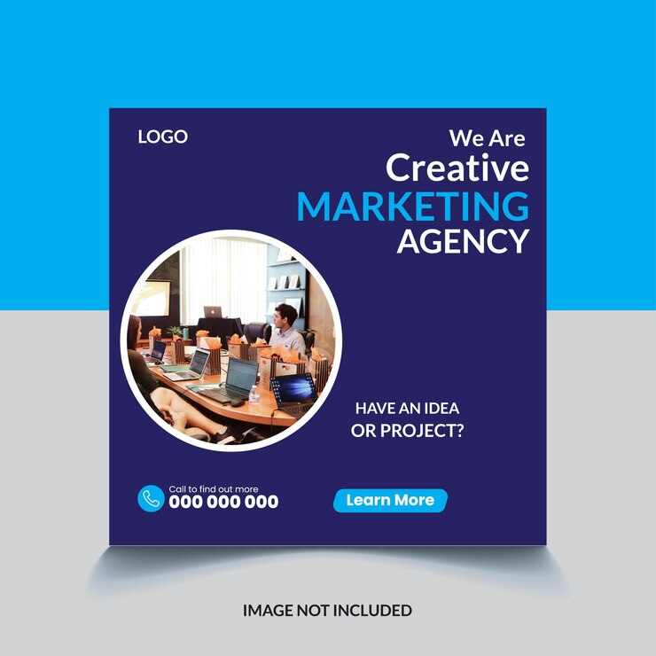 póster para una agencia de marketing digital moderna publicación en las redes sociales