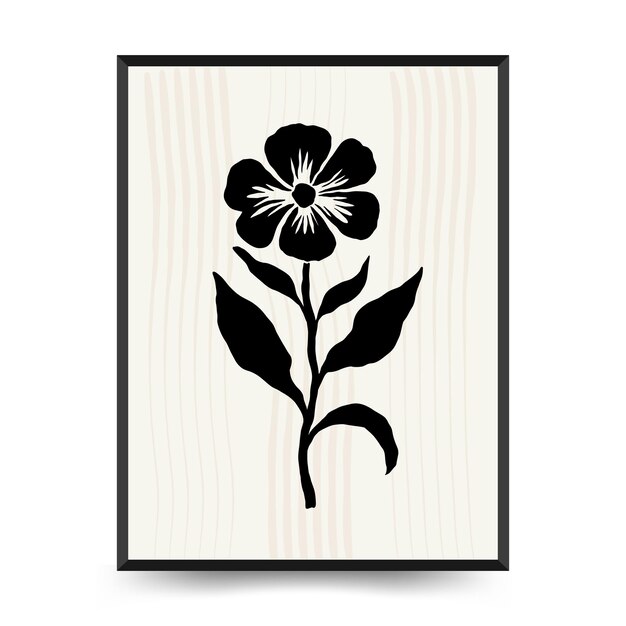 Poster de arte moderno con cuerpo de mujer y flor Matisse Conjunto abstracto estético Decoración moderna boho