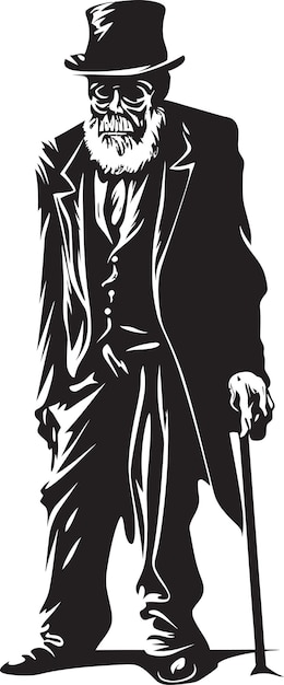 Vector un póster en blanco y negro de un hombre con el pelo largo